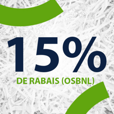 15% de rabais pour les OSBNL